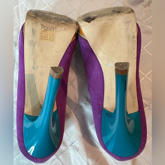 Aldo Purple Suede Platform Heels, size 40 - Picture 11 of 13
